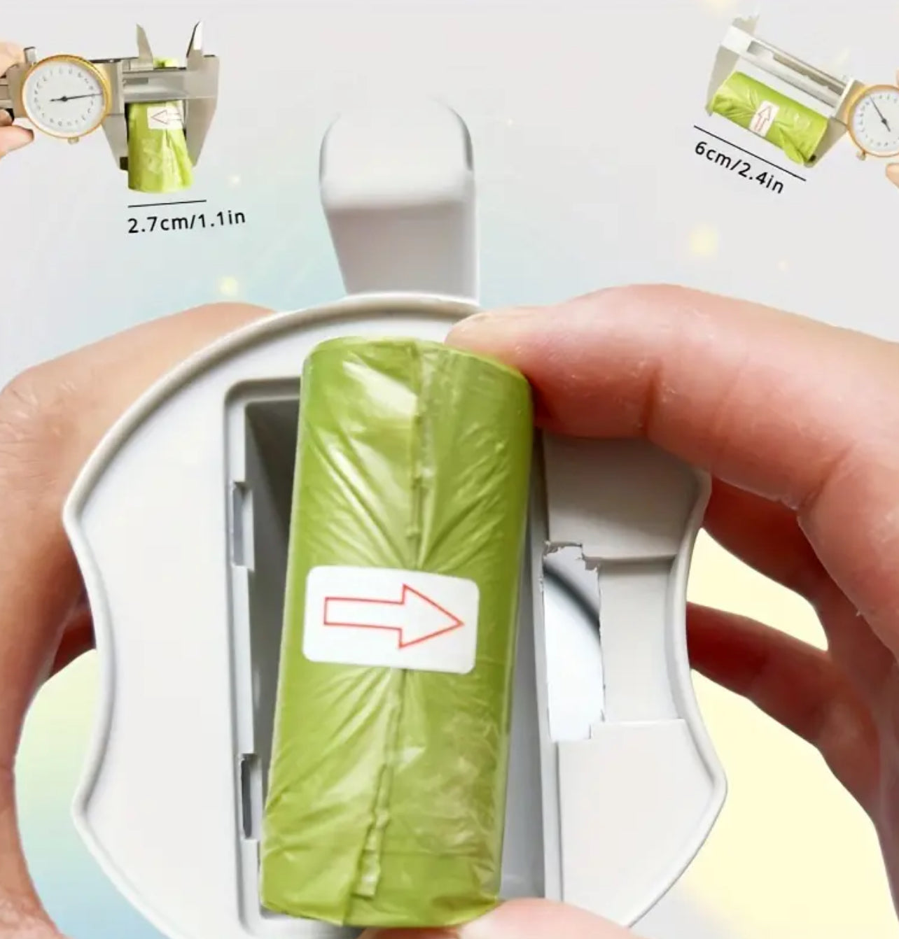 Cat Litter Scoop Set with Integrated Waste 10 pieces Bag Dispenser - مغرفة القمامة للقطط مع موزع أكياس النفايات المتكاملة مع ١٠ رولات اكياس