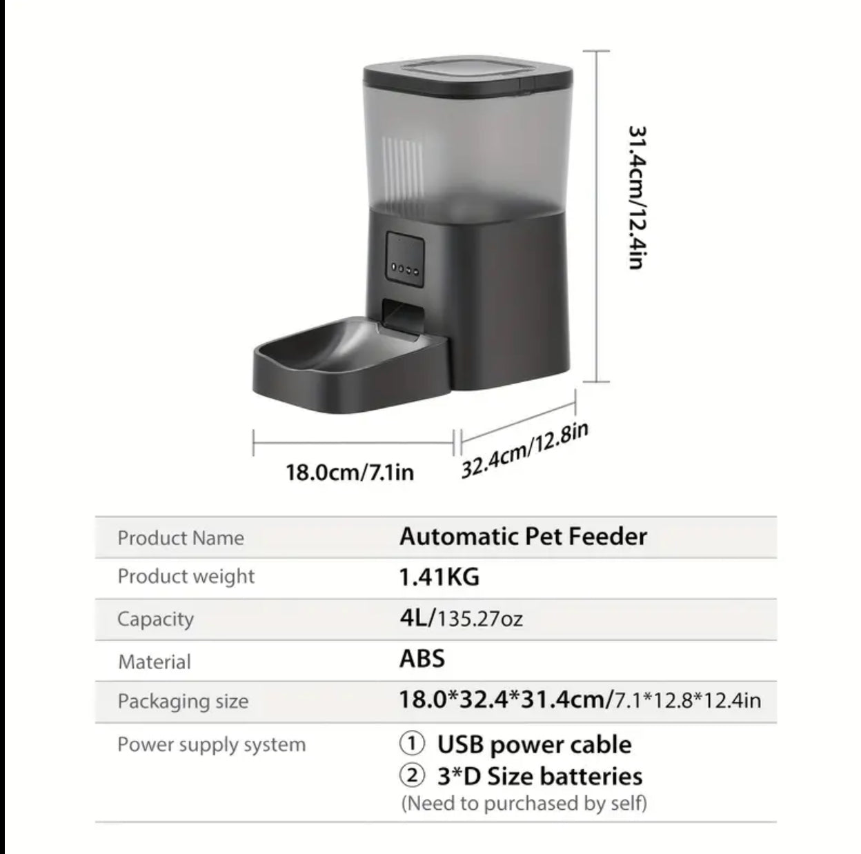 1pc IMIPAW Smart WiFi Cat Feeder, 4L/135oz جهاز لاكل القطط يشبك على الواي فاي و ابلكيشن في التلفون و بامكانك توقيت الاكل للقطه