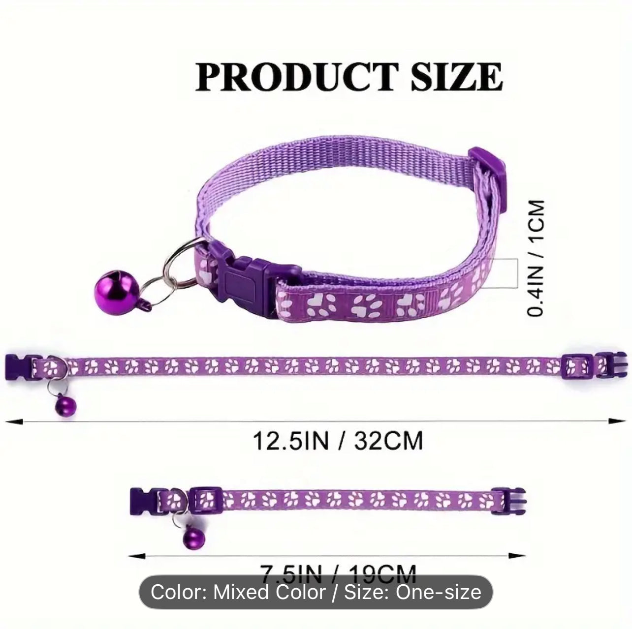 19 قطعة ألوان مختلطة الياقات العاكسة للقطط مع مشبك أمان وجرس 19pcs Reflective Cat Collars With Safety Buckle And Bell, Pet Collars For Kitty Safety And Identification