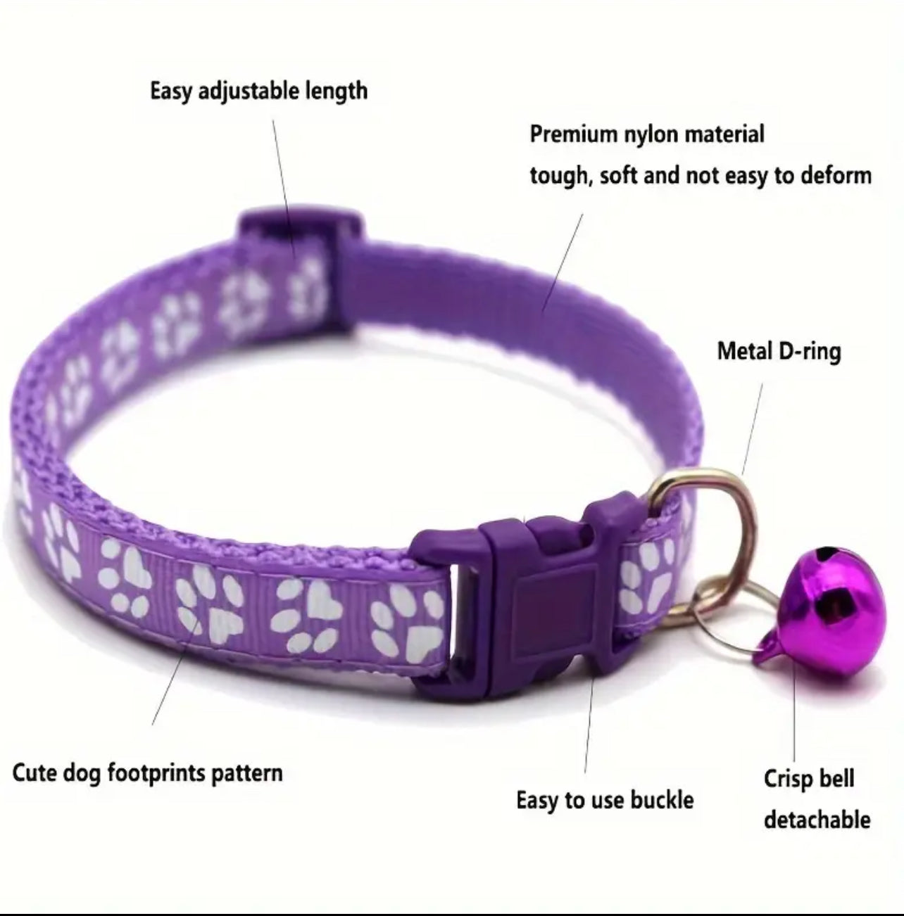 19 قطعة ألوان مختلطة الياقات العاكسة للقطط مع مشبك أمان وجرس 19pcs Reflective Cat Collars With Safety Buckle And Bell, Pet Collars For Kitty Safety And Identification