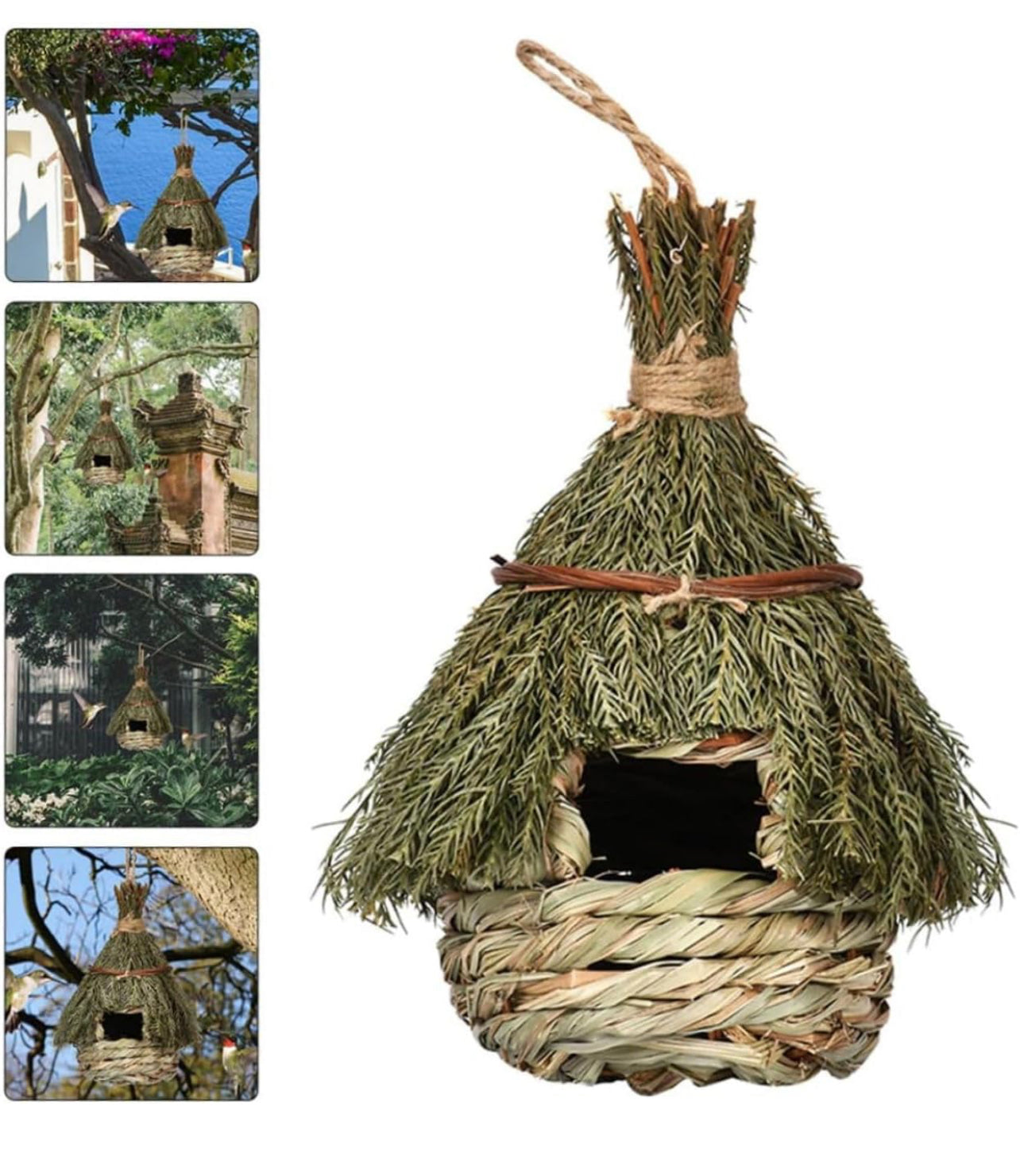 4 pcs Straw birds nest اعشاش طيور مصنوعه من القش عدد ٤