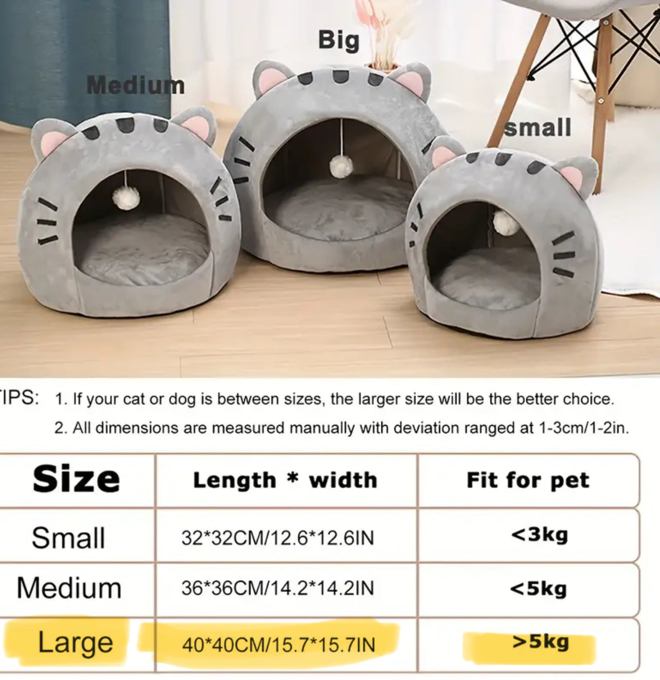 Cat Bed, Indoor Cat Nest ، عش قطة مريح مع وسادة ناعمة، قابل للفصل، قابل للغسيل، دافئ ومتعدد الاستخدامات لجميع الفصول