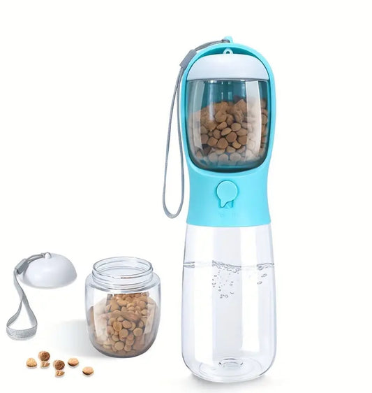 1pc Dog and cat Water Bottle,Portable pet Water Bottle with Food Container,جهاز للشرب والاكل محمول للقطط والكلاب
