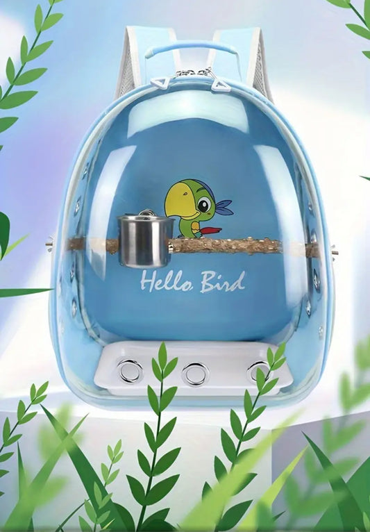 Transparent Bird Carrier Backpack for Parrots,شنطه محموله على الظهر للببغاوات والطيور