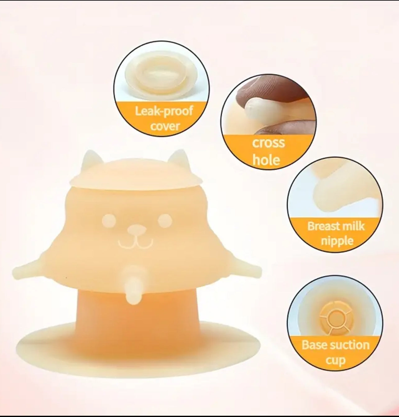 Cute Cat-Shaped Silicone Pet Nursing Bottle with Strong Suction Base - Multiple Kitten Feeder for Easy Milk and Water Dispensing رضاعه ربل للكتنز و الجراوي سهله الاستعمال والتنظيف