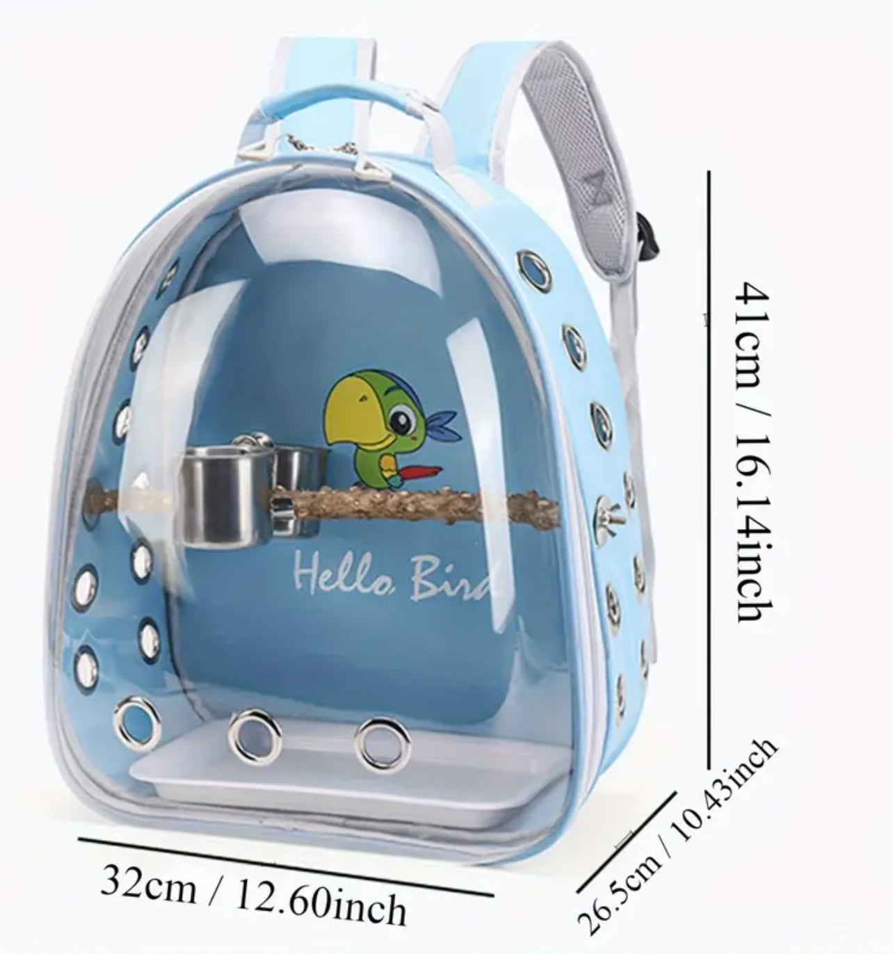 Transparent Bird Carrier Backpack for Parrots,شنطه محموله على الظهر للببغاوات والطيور