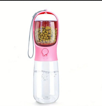 1pc Dog and cat Water Bottle,Portable pet Water Bottle with Food Container,جهاز للشرب والاكل محمول للقطط والكلاب