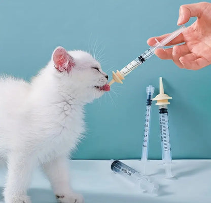 12pcs Soft Silicone Pet Feeding Nipples - Slow Feeder Soothing Items for Kittens & Puppies - رضاعات ربل مصنوع من السيليكون يركب على الابره للغر الطقم ١٢ حبه