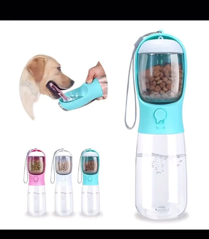 1pc Dog and cat Water Bottle,Portable pet Water Bottle with Food Container,جهاز للشرب والاكل محمول للقطط والكلاب